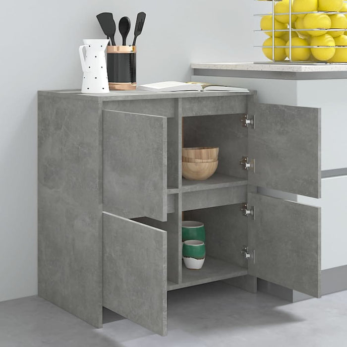 Servantă, gri beton, 70x41x75 cm, lemn prelucrat - WALTI WALTI