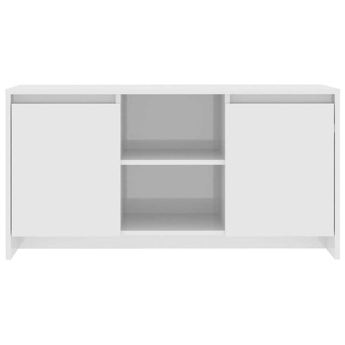 Comodă TV, alb extralucios, 102x37,5x52,5 cm, PAL WALTI