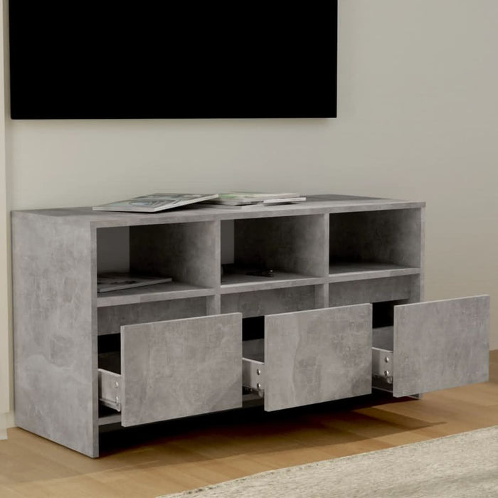 Comodă TV, gri beton, 102x37,5x52,5 cm, PAL - WALTI WALTI