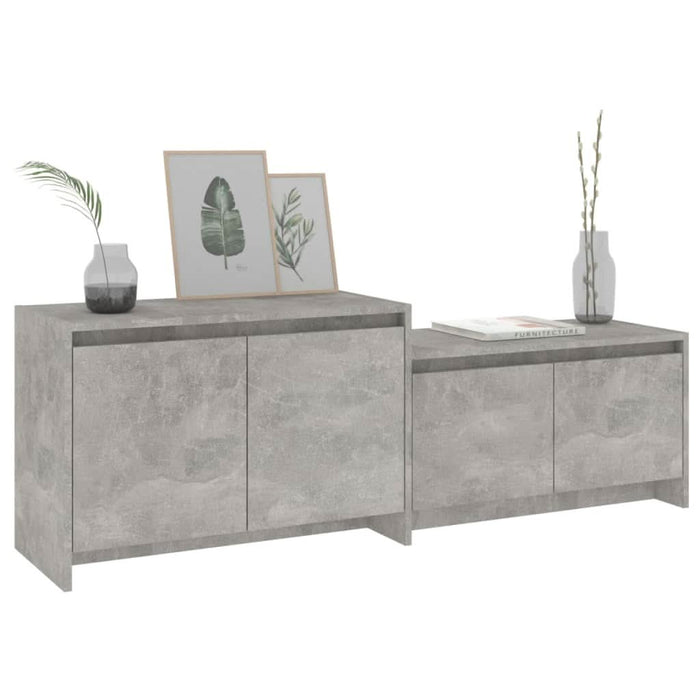 Comodă TV, gri beton, 146,5x35x50 cm, PAL - WALTI WALTI