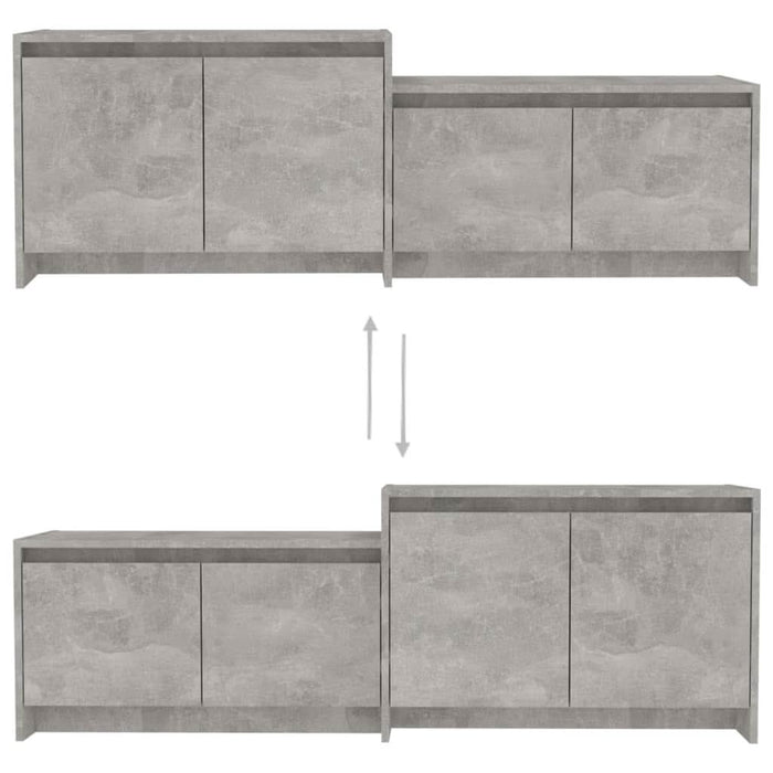 Comodă TV, gri beton, 146,5x35x50 cm, PAL - WALTI WALTI