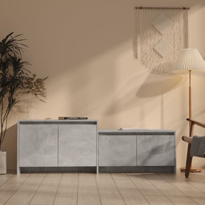 Comodă TV, gri beton, 146,5x35x50 cm, PAL - WALTI WALTI