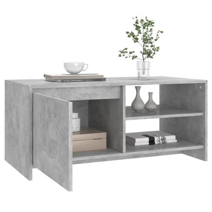 Măsuță de cafea, gri beton, 102x50x45 cm, lemn prelucrat - WALTI WALTI