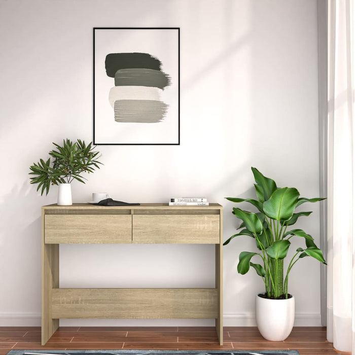 Masă consolă, stejar sonoma, 100x35x76,5 cm, PAL - WALTI WALTI