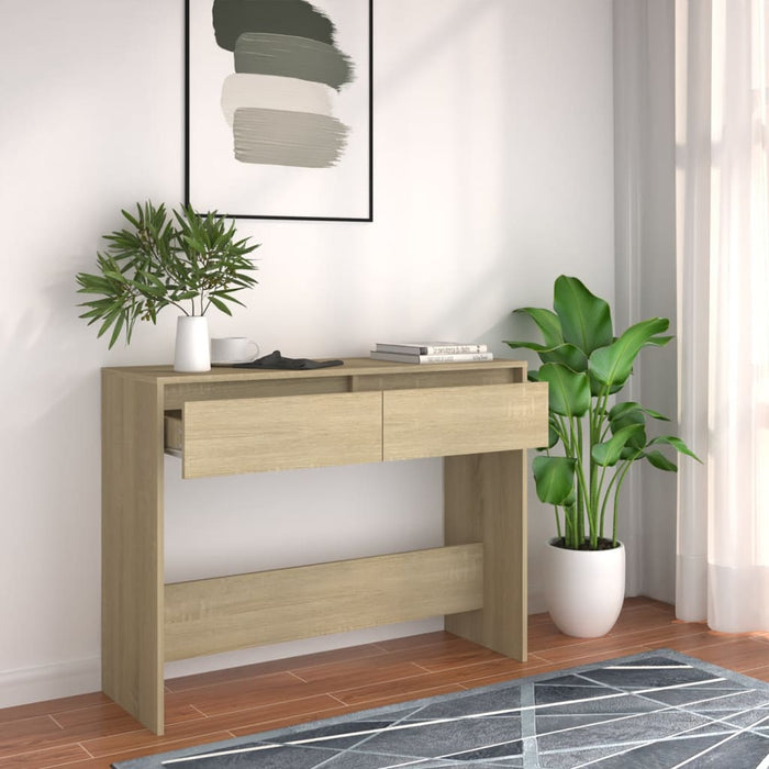 Masă consolă, stejar sonoma, 100x35x76,5 cm, PAL - WALTI WALTI