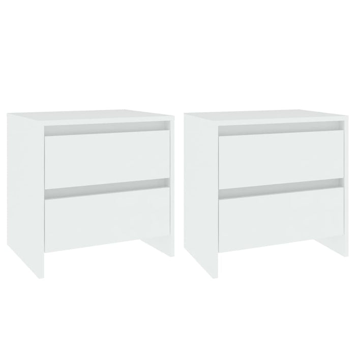 Noptiere, 2 buc., alb, 45x34,5x44,5 cm, PAL - WALTI WALTI