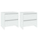 Noptiere, 2 buc., alb, 45x34,5x44,5 cm, PAL - WALTI WALTI