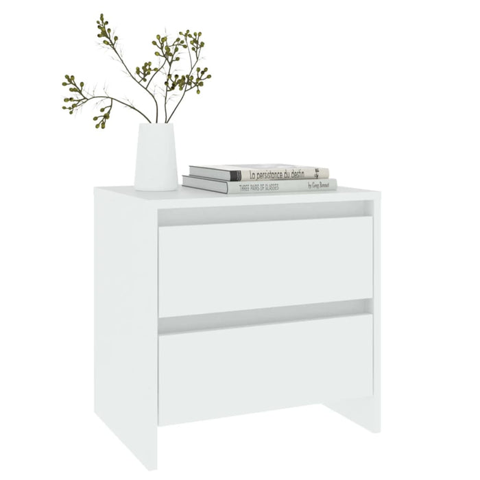 Noptiere, 2 buc., alb, 45x34,5x44,5 cm, PAL - WALTI WALTI