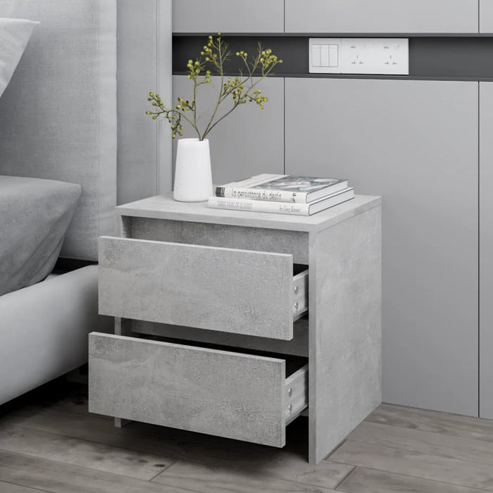 Noptieră, gri beton, 45x34,5x44,5 cm, PAL - WALTI WALTI