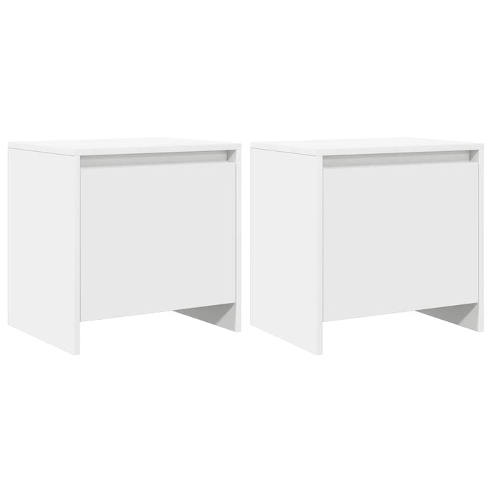 Noptiere, 2 buc., alb, 45x34x44,5 cm, PAL - WALTI WALTI
