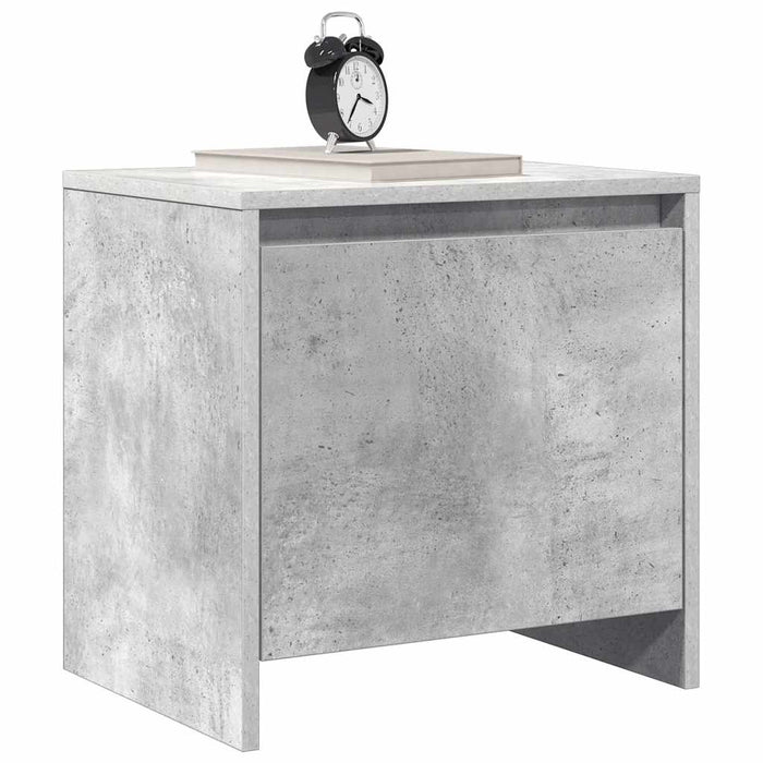 Noptieră, gri beton, 45x34x44,5 cm, lemn prelucrat - WALTI WALTI