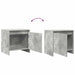 Noptiere, 2 buc., gri beton, 45x34x44,5 cm, PAL - WALTI WALTI