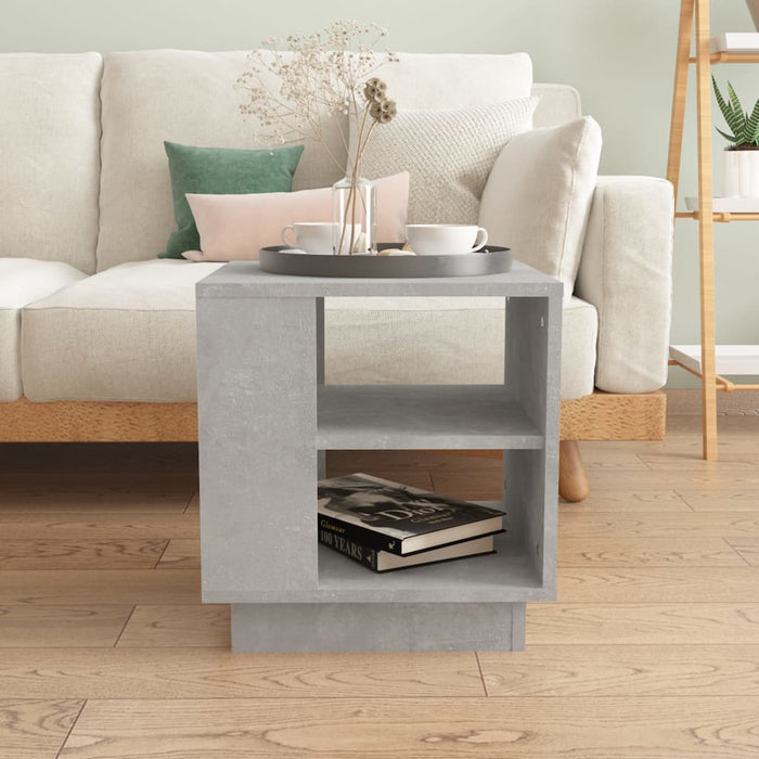 Măsuță de cafea gri beton 40x40x43 cm lemn prelucrat - WALTI WALTI