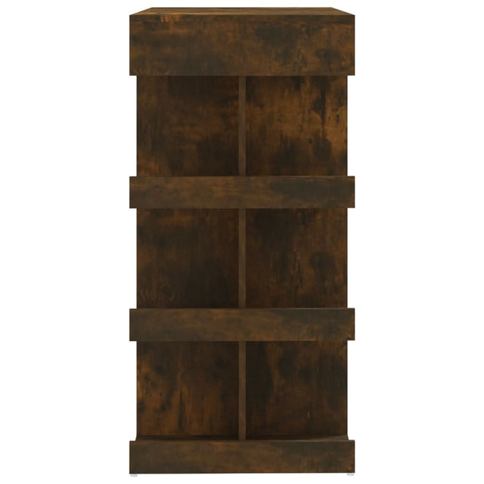 Masă de bar cu raft depozitare stejar afumat 100x50x101,5cm PAL - WALTI WALTI