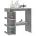 Masă bar cu raft de depozitare stejar sonoma gri 100x50x101,5cm - WALTI WALTI