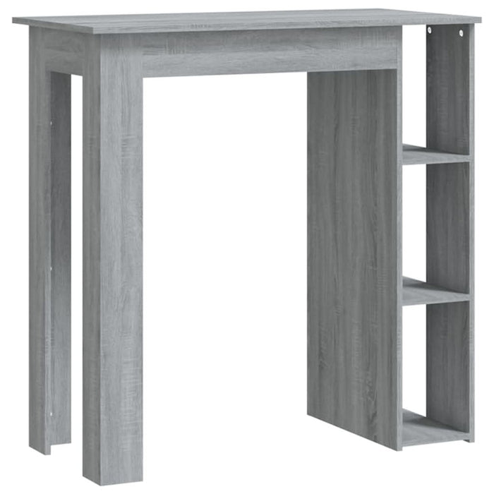 Masă de bar cu raft, stejar Sonoma gri, 102x50x103,5 cm, PAL - WALTI WALTI