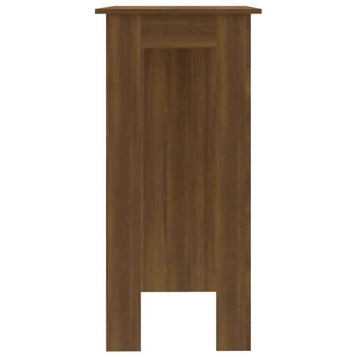 Masă de bar cu raft, stejar maro, 102x50x103,5 cm, PAL - WALTI WALTI