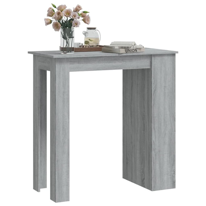 Masă de bar cu raft stejar sonoma gri 102x50x103,5 cm PAL - WALTI WALTI