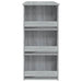 Masă de bar cu raft stejar sonoma gri 102x50x103,5 cm PAL - WALTI WALTI
