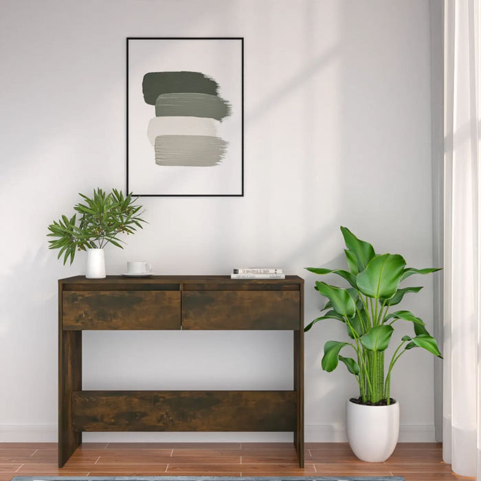 Masă consolă, stejar afumat, 100x35x76,5 cm, PAL - WALTI WALTI