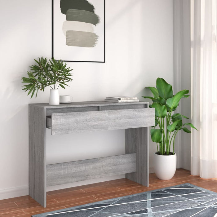 Masă consolă, stejar sonoma gri, 100x35x76,5 cm, PAL - WALTI WALTI