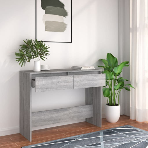 Masă consolă, stejar sonoma gri, 100x35x76,5 cm, PAL - WALTI WALTI