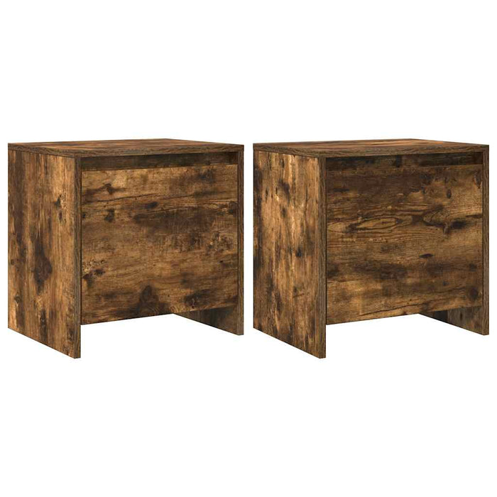 Noptiere, 2 buc., stejar afumat, 45x34x44,5 cm, PAL - WALTI WALTI
