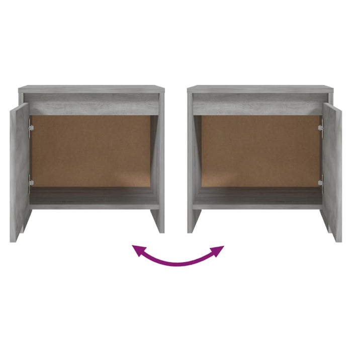 Noptiere, 2 buc., stejar sonoma gri, 45x34x44,5 cm, PAL - WALTI WALTI