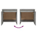 Noptiere, 2 buc., stejar sonoma gri, 45x34x44,5 cm, PAL - WALTI WALTI