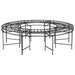 Bancă circulară de copac, negru, Ø160 cm, oțel - WALTI WALTI