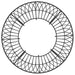 Bancă circulară de copac, negru, Ø160 cm, oțel - WALTI WALTI