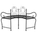 Bancă circulară de copac, negru, 150 cm, oțel - WALTI WALTI
