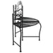 Bancă circulară de copac, negru, 150 cm, oțel - WALTI WALTI