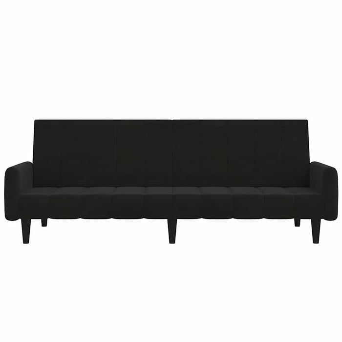 Canapea extensibilă cu 2 locuri, negru, microfibră WALTI