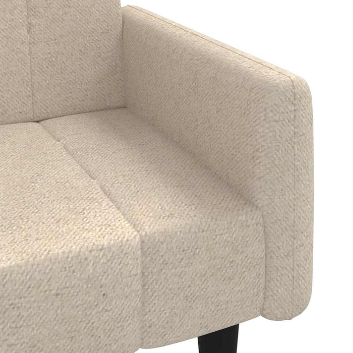Canapea extensibilă cu 2 locuri, crem, microfibră WALTI