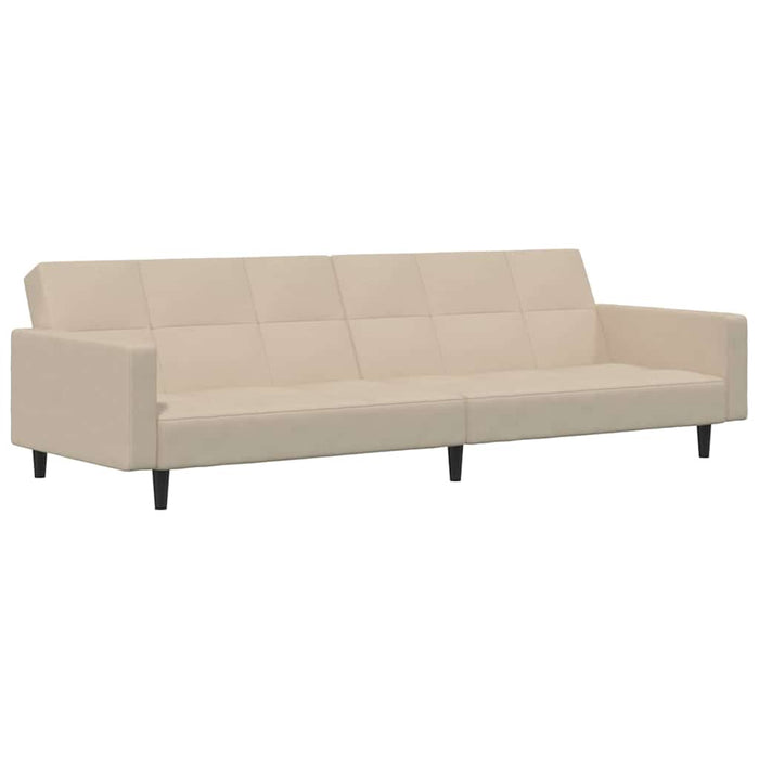 Canapea extensibilă cu 2 locuri, crem, microfibră WALTI