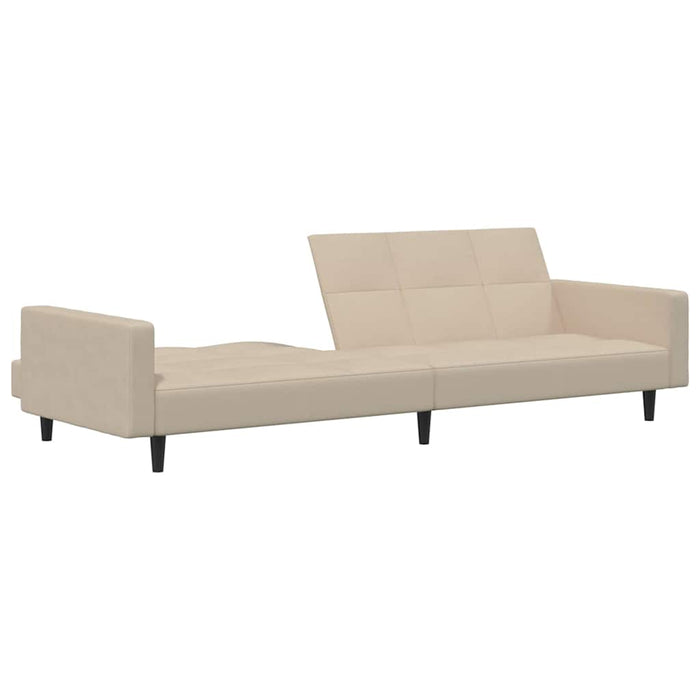Canapea extensibilă cu 2 locuri, crem, microfibră WALTI