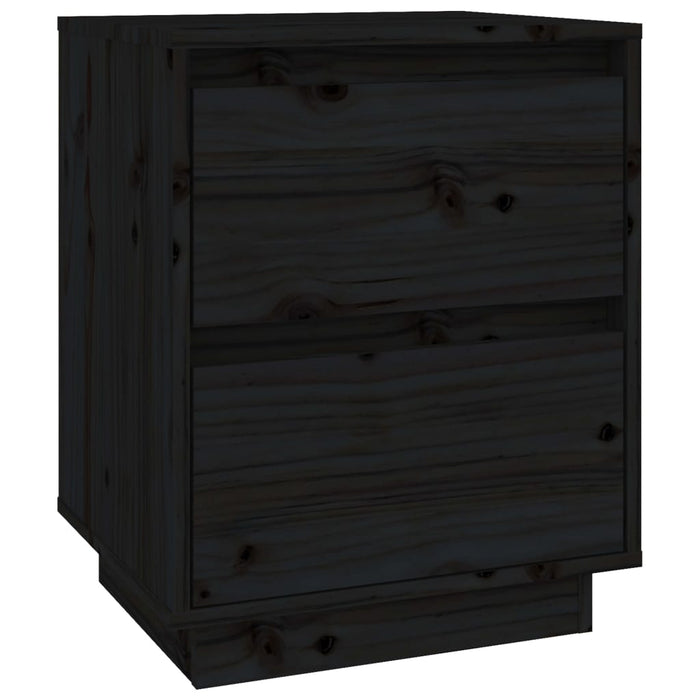Noptiere, 2 buc., negru, 40x35x50 cm, lemn masiv de pin - WALTI WALTI