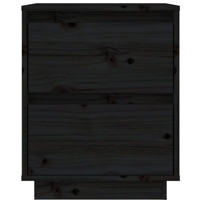 Noptiere, 2 buc., negru, 40x35x50 cm, lemn masiv de pin - WALTI WALTI