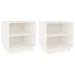 Noptiere, 2 buc., alb, 40x34x40 cm, lemn masiv de pin - WALTI WALTI
