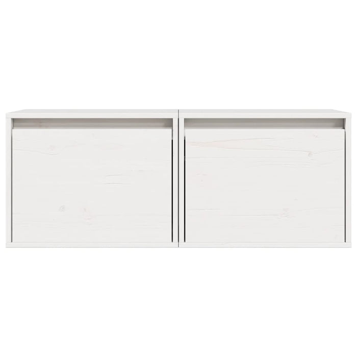 Dulapuri de perete, 2 buc., alb, 45x30x35 cm, lemn masiv de pin - WALTI WALTI