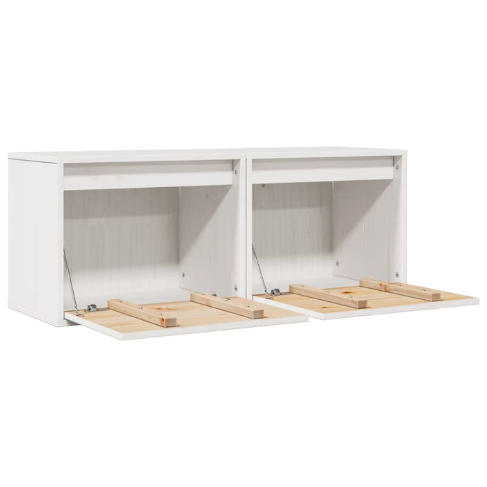 Dulapuri de perete, 2 buc., alb, 45x30x35 cm, lemn masiv de pin - WALTI WALTI