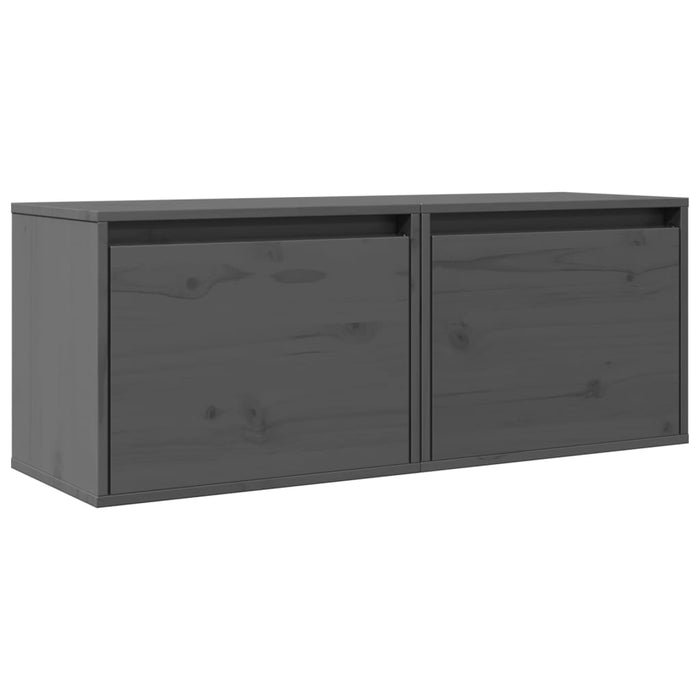 Dulapuri de perete, 2 buc., gri, 45x30x35 cm, lemn masiv de pin - WALTI WALTI