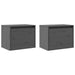 Dulapuri de perete, 2 buc., gri, 45x30x35 cm, lemn masiv de pin - WALTI WALTI