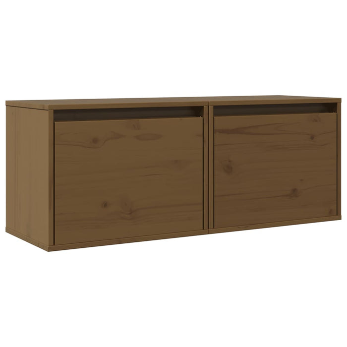 Dulapuri de perete 2 buc. maro miere 45x30x35 cm lemn masiv pin - WALTI WALTI