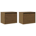 Dulapuri de perete 2 buc. maro miere 45x30x35 cm lemn masiv pin - WALTI WALTI