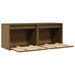 Dulapuri de perete 2 buc. maro miere 45x30x35 cm lemn masiv pin - WALTI WALTI