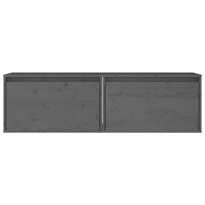 Dulapuri de perete, 2 buc., gri, 60x30x35 cm, lemn masiv de pin WALTI