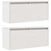 Dulapuri de perete 2 buc. alb, 80x30x35 cm, lemn masiv de pin - WALTI WALTI