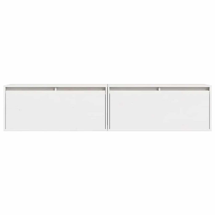 Dulapuri de perete 2 buc. alb, 80x30x35 cm, lemn masiv de pin - WALTI WALTI